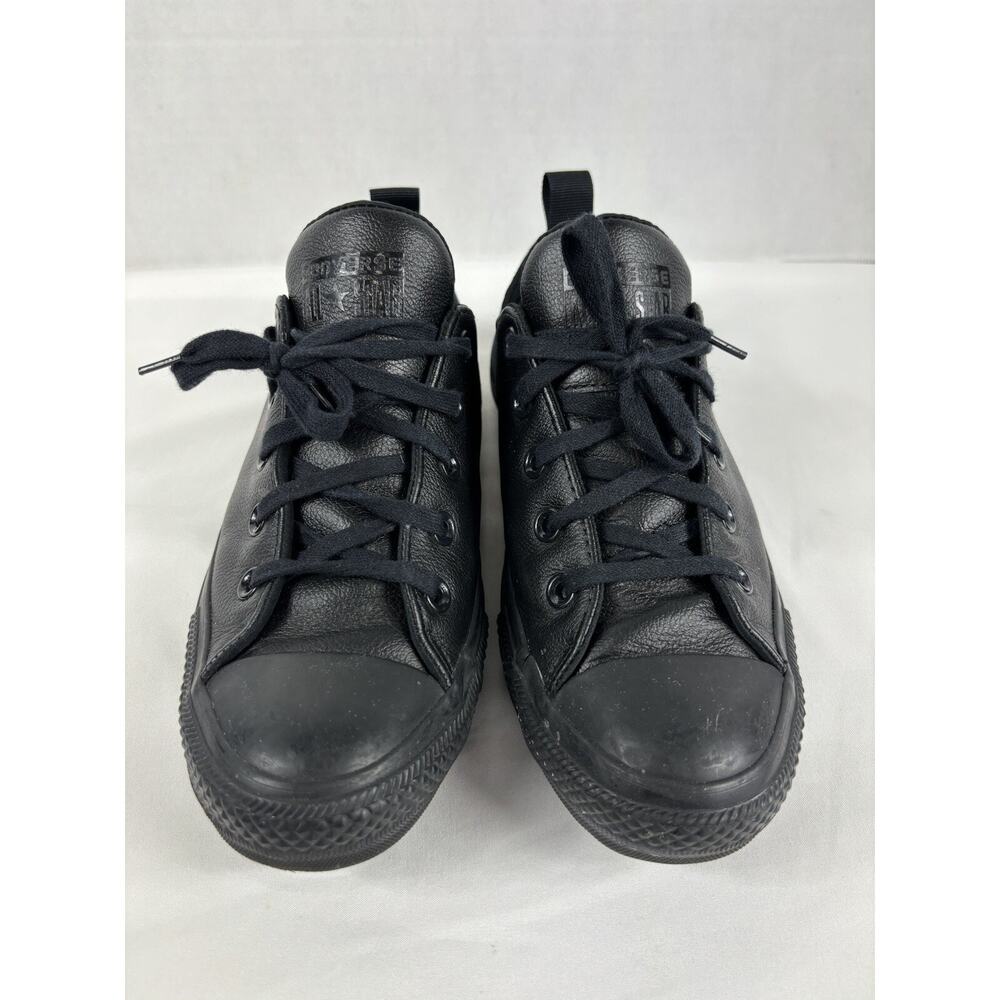 Converse Low Top Sneakers Black 8 Neoprene Gothic Goth Gothcore Black on Black - Picture 2 of 9